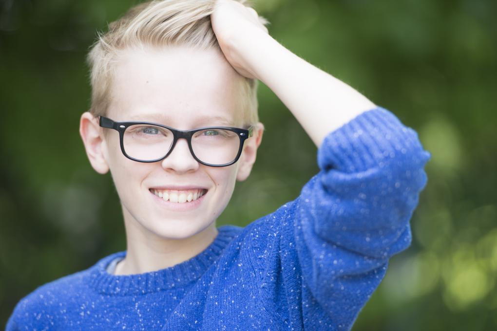 Kid with glasses